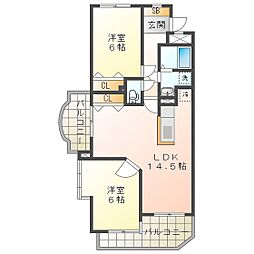 間取図画像 2LDK