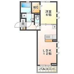 レジデンス朝日町B 1LDKの間取図画像
