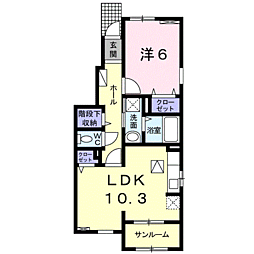 アングルワＢ 1階/101