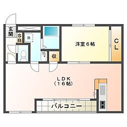 ステラ 1LDKの間取図画像