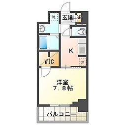 S-RESIDENCE四日市安島aloggio 1Kの間取図画像
