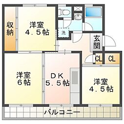 ビレッジハウス笹川107号棟 3階/303