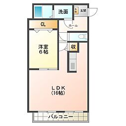 ウッドベルスクエアB 2階