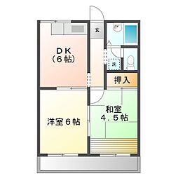 ファーストマンションナゴ 2DKの間取図画像