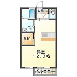 アールM・KA ワンルームの間取図画像