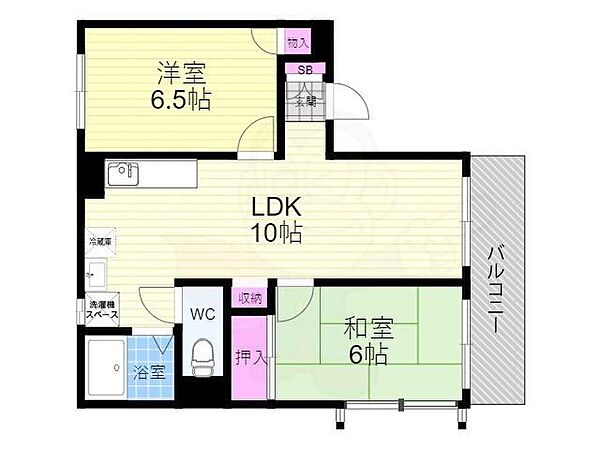 リバティハウス樟家 ｜京都府京都市西京区川島東代町(賃貸アパート2LDK・2階・46.84㎡)の写真 その2