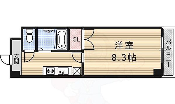 ルミエール唐橋 ｜京都府京都市南区唐橋西平垣町(賃貸マンション1K・3階・24.00㎡)の写真 その2