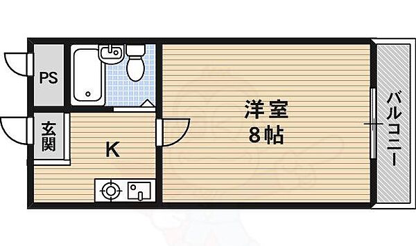 グランデール・サン ｜京都府京都市西京区川島東代町(賃貸マンション1K・3階・21.90㎡)の写真 その2