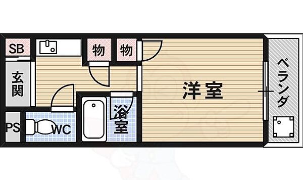 ノアーズアーク桃山 ｜京都府京都市伏見区桃山町金井戸島(賃貸マンション1K・2階・19.00㎡)の写真 その2