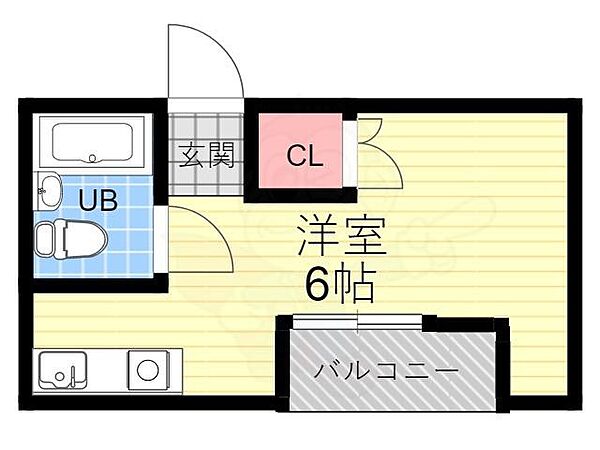 HERSE D’OR ｜京都府京都市右京区太秦帷子ケ辻町(賃貸マンション1R・3階・18.36㎡)の写真 その2