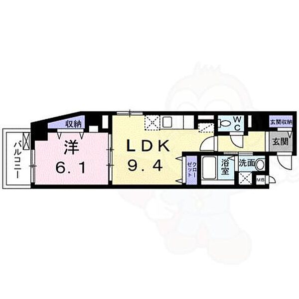 フェリオ・ヴィヴァーチェ ｜京都府京都市右京区梅津石灘町(賃貸マンション1LDK・6階・42.65㎡)の写真 その2