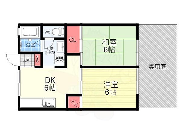 ジュネス片山 ｜京都府京都市伏見区石田大山町(賃貸アパート2DK・1階・40.29㎡)の写真 その2