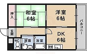 ドエルツクマ  ｜ 京都府京都市伏見区下鳥羽中円面田町（賃貸マンション2DK・4階・44.55㎡） その2