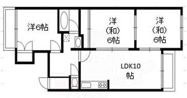 メゾンとのしろ ｜京都府京都市南区久世殿城町(賃貸マンション3LDK・3階・52.00㎡)の写真 その2