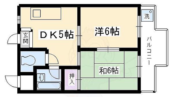 ヴィラYAMASHITA ｜京都府京都市南区吉祥院池田町(賃貸マンション2DK・1階・36.42㎡)の写真 その2