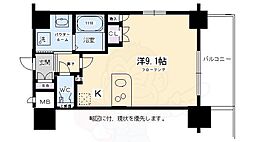 エスリード烏丸五条駅前 10階1Kの間取り