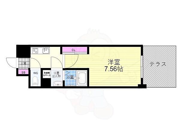 THEGARNETSUITERESIDENCE西七条 ｜京都府京都市下京区西七条北西野町(賃貸マンション1K・4階・24.30㎡)の写真 その2