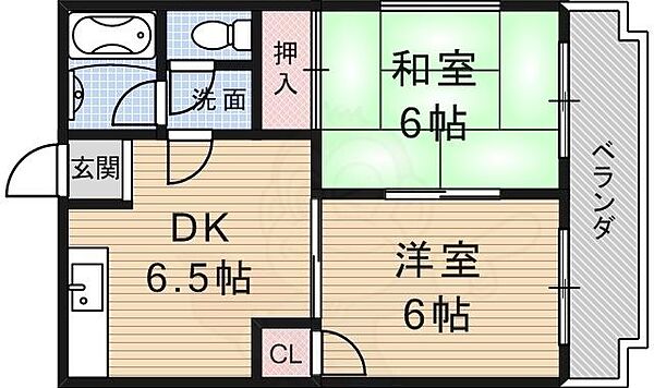 アネックス桃山 ｜京都府京都市伏見区桃山羽柴長吉東町(賃貸マンション2DK・1階・38.88㎡)の写真 その2