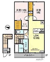 京都府京都市右京区嵯峨釈迦堂門前瀬戸川町（賃貸アパート2LDK・2階・64.16㎡） その2