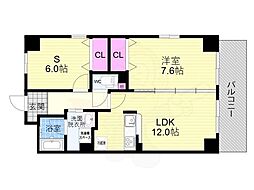 ベリエ茶五 2階1SLDKの間取り