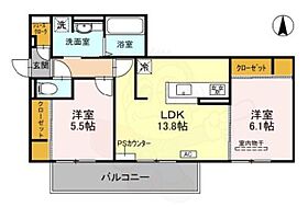 (仮称)D-room京都市下京区東魚屋町  ｜ 京都府京都市下京区東魚屋町（賃貸アパート2LDK・3階・61.51㎡） その2