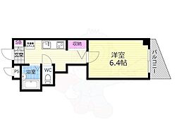 ヌフジャラン御前 7階1Kの間取り