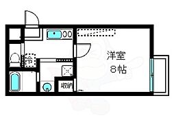 仮)フラッティ烏丸十条 1階1Kの間取り