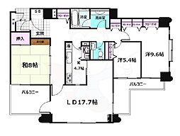 ハイランドコート錦 3LDKの間取図画像