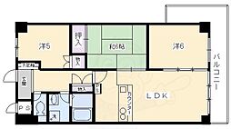 サウスビン 5階3LDKの間取り