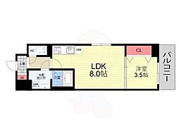 CREST TAPP 京都西京極 dex 2階1LDKの間取り