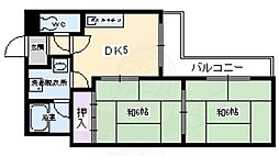 メゾン・ド・ステラ 2階2DKの間取り