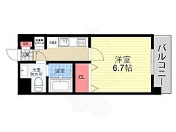 グランドパレス西大路 10階1Kの間取り