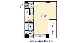 ラフィーネ御池 8階1Kの間取り