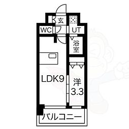 ファステート京都西院パール 6階1LDKの間取り