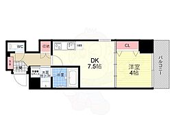 ベラジオ雅び京都円町駅前 5階1DKの間取り