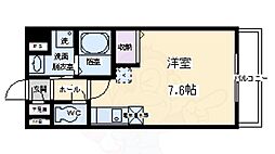 ティムール九条 4階1Kの間取り