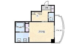 アルファープライズシックス 1Kの間取図画像