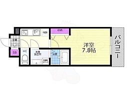 エスリード京都梅小路アヴェニテ 2階1Kの間取り