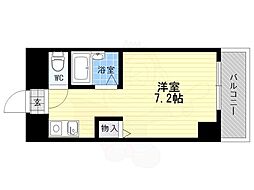 セントガーデン 3階1Kの間取り