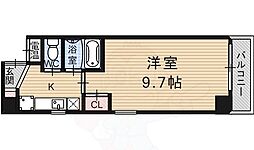 HGY富小路 3階1Kの間取り