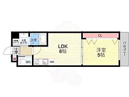 ARCA嵯峨嵐山 2階1LDKの間取り
