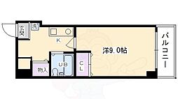 メロディーハイム松原 1Kの間取図画像