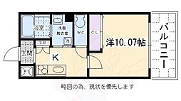 メディナ烏丸御池 8階1Kの間取り
