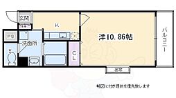 メディナ三条室町 7階1Kの間取り