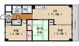 グランディール堀川 2階3LDKの間取り