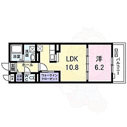 ラヴィータ 4階1LDKの間取り