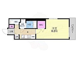 ベラジオ雅び京都洛北ガーデン 3階1Kの間取り