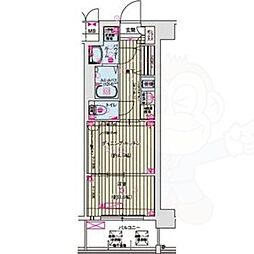 レシオス京都嵯峨野 1DKの間取図画像
