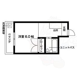 シャトー・フロントナック ワンルームの間取図画像