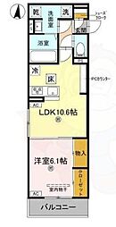 GRAMM西伊達 1LDKの間取図画像